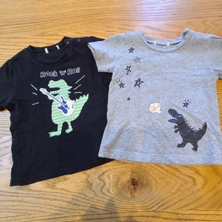 シューラルー(SHOO・LA・RUE)のシューラルー　子供服　半袖　Tシャツ　恐竜　90サイズ　2枚セット(Tシャツ/カットソー)