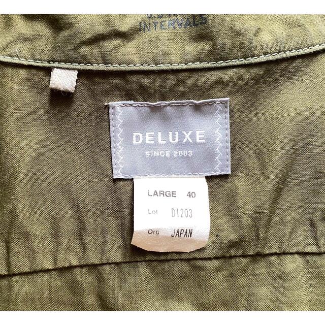 DELUXE(デラックス)のdeluxe clothing デラックス　半袖シャツ　オリーブ　L メンズのトップス(シャツ)の商品写真