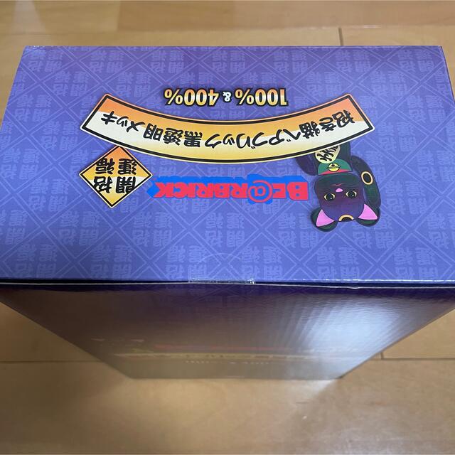 MEDICOM TOY(メディコムトイ)の​​2セット BE@RBRICK 招き猫 黒透明メッキ 100％ & 400％ エンタメ/ホビーのフィギュア(その他)の商品写真