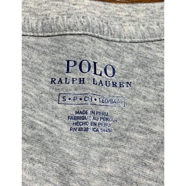 Ralph Lauren(ラルフローレン)の【新品】ラルフローレン VネックTシャツ Sサイズ  ソフトグレー レディースのトップス(Tシャツ(半袖/袖なし))の商品写真