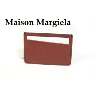 マルタンマルジェラ(Maison Martin Margiela)の【新品】メゾン マルジェラ　カードケース　バーガンディ　ディアスキン(名刺入れ/定期入れ)
