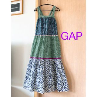 ギャップ(GAP)のGAP 綿100% 小花柄マキシ丈のロングワンピース  Mサイズ(ロングワンピース/マキシワンピース)