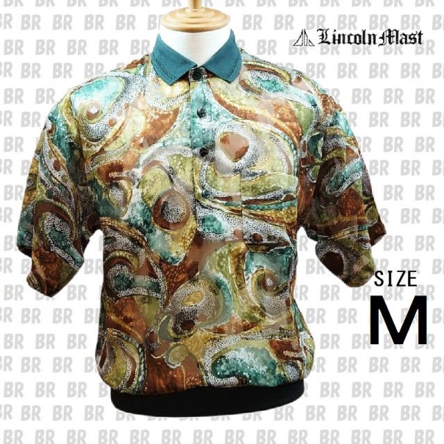 【Lincoln Mast】　Ｍ　シースルー半袖シャツ　日本製 メンズのトップス(シャツ)の商品写真