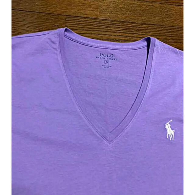 Ralph Lauren(ラルフローレン)の【新品】ラルフローレン VネックTシャツ S ライトパープル レディースのトップス(Tシャツ(半袖/袖なし))の商品写真
