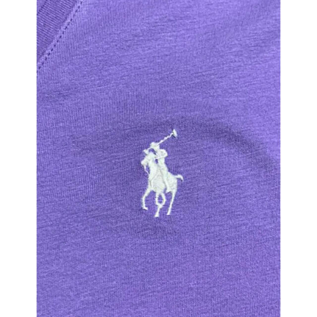 Ralph Lauren(ラルフローレン)の【新品】ラルフローレン VネックTシャツ S ライトパープル レディースのトップス(Tシャツ(半袖/袖なし))の商品写真