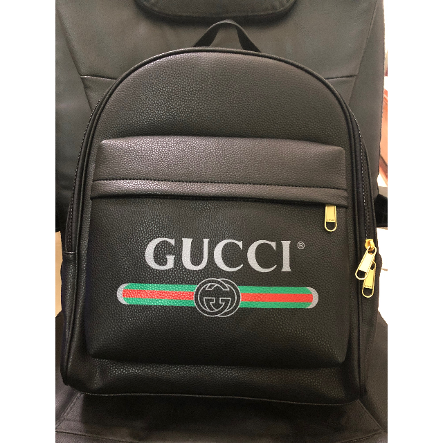 グッチ プリント レザー バックパック グッチ GUCCI プリント レザーバックパック