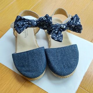 アンパサンド(ampersand)のリボン サンダル 女の子 19size(サンダル)