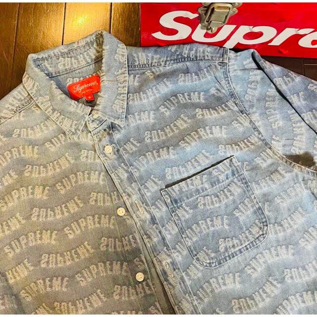 Supreme Supreme Arc Jacquard Denim Shirt "Blue"