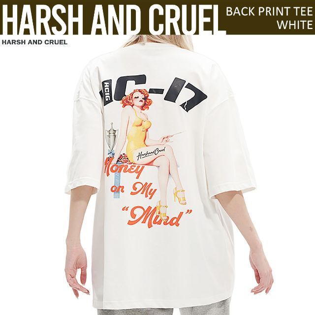 HARSH AND CRUEL 正規品 オーバーサイズ バックプリント Tシャツ