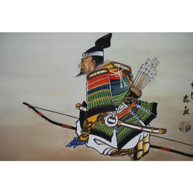 真作】上田陽愷/武者絵/掛軸☆宝船☆P-498 J - 絵画/タペストリー