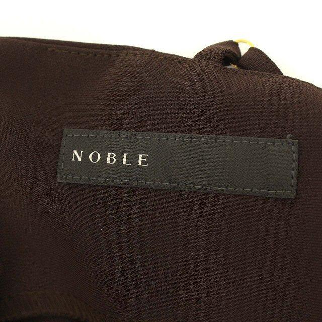 Noble(ノーブル)のノーブル NOBLE ストラップ サロペット スカート タイト 36 S 茶 レディースのスカート(ひざ丈スカート)の商品写真