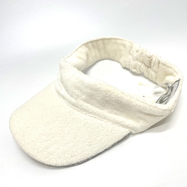 CHANEL(シャネル)のシャネル スポーツライン ココマーク サンバイザー 帽子 パイル ホワイト レディースの帽子(その他)の商品写真