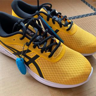 アシックス(asics)の【新品・未使用】asics アシックス ランニングシューズ イエロー、ブラック(スニーカー)