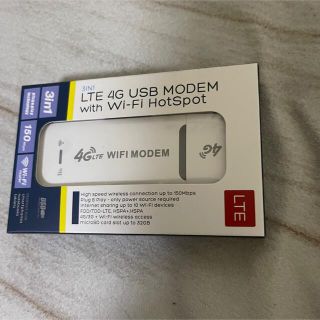 4GルーターUSB モデム 新品　Wi-Fi SIMカード必要(PC周辺機器)