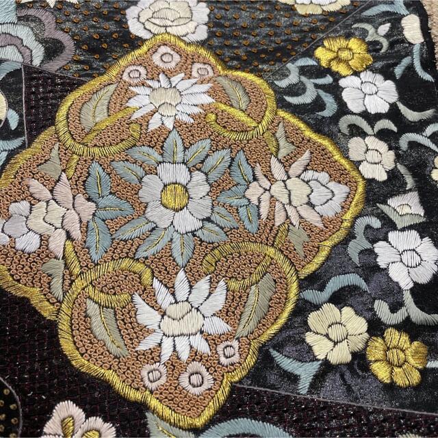 相良刺繍 袋帯 新品 百万粒 総詰め 最高級 正絹 六通 袋帯 華文 花文