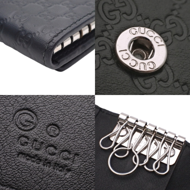 Gucci(グッチ)のグッチ 6連キーケース マイクログッチシマ ブラック 40802025753 メンズのファッション小物(キーケース)の商品写真