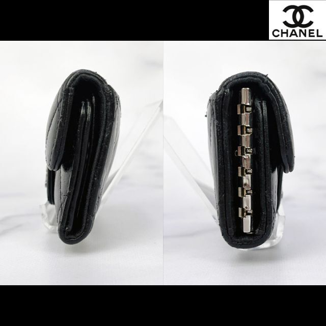 オープン CHANEL - 266 超美品 CHANEL ラムスキンマトラッセ 6連キー