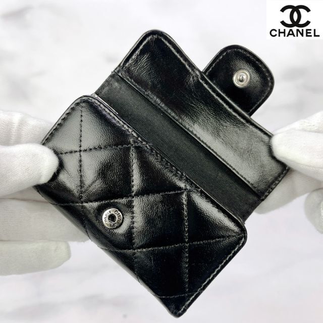 オープン CHANEL - 266 超美品 CHANEL ラムスキンマトラッセ 6連キー