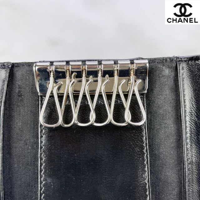 オープン CHANEL - 266 超美品 CHANEL ラムスキンマトラッセ 6連キー