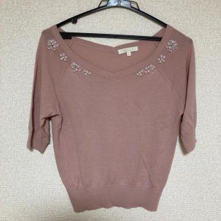 プロポーションボディドレッシング(PROPORTION BODY DRESSING)の【匿名配送】プロポーションボディドレッシング　くすみピンクニット(カットソー(半袖/袖なし))