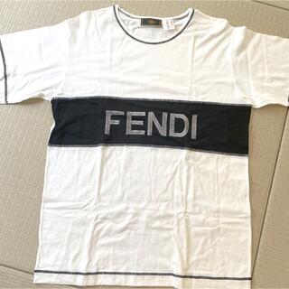 フェンディ(FENDI)の美品 FENDI メンズロゴTシャツ 白(Tシャツ/カットソー(半袖/袖なし))