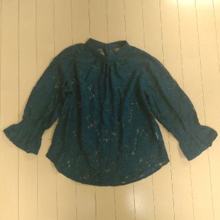 ジーユー(GU)の新品 GU♡レース スタンドカラーブラウス 七分袖(シャツ/ブラウス(長袖/七分))