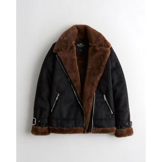 ホリスター(Hollister)のHollister FAUX SHEARLING BIKER JACKET(ブルゾン)