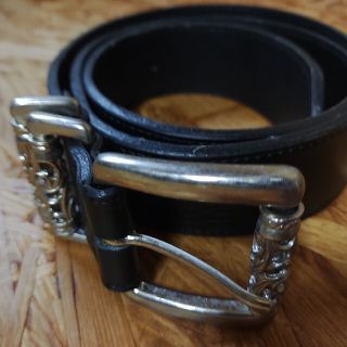 ROCKなブラックレザーベルト leather beltの通販 by amber 's shop