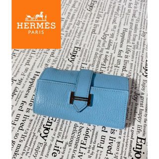 エルメス(Hermes)の美品♡エルメス　べアン　キーケース　ブルーノール(キーケース)