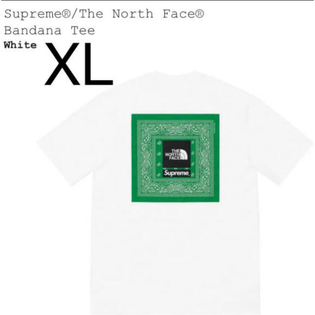 XL Supreme The North Face Bandana Tee 白