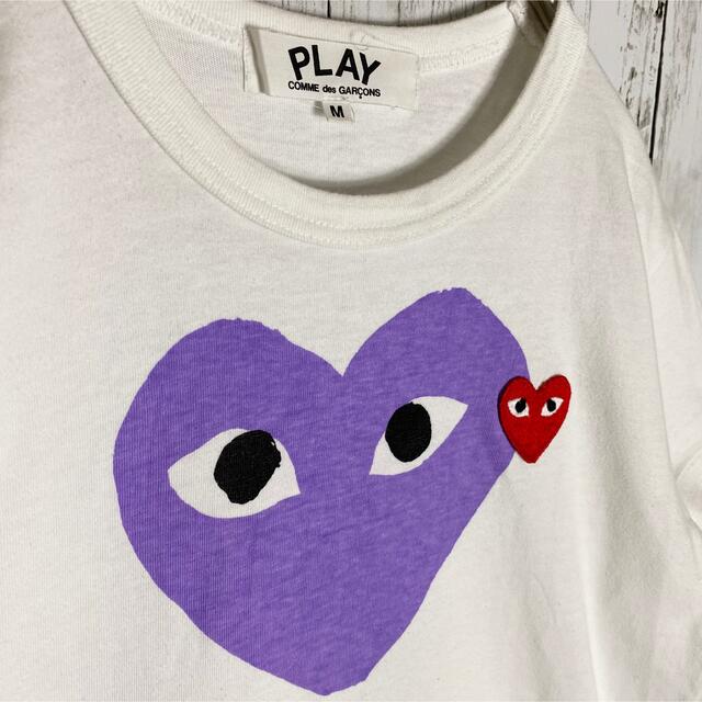 COMME des GARCONS(コムデギャルソン)の【PLAY COMME des GARCONS】ハートワンポントロゴ カットソー レディースのトップス(Tシャツ(半袖/袖なし))の商品写真