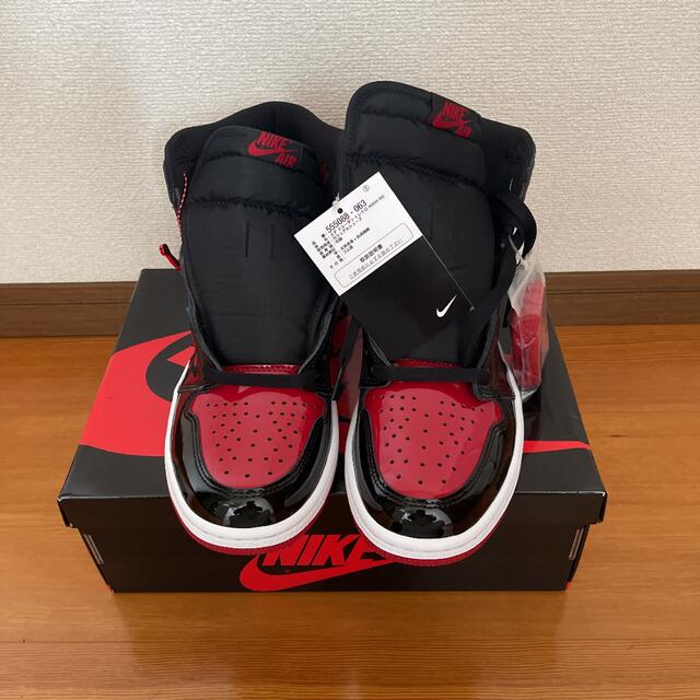 NIKE(ナイキ)のAIR JORDAN1 RETRO HIGH patent bred 27.5 メンズの靴/シューズ(スニーカー)の商品写真