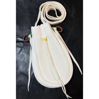 goros ゴローズ　巾着バッグS白