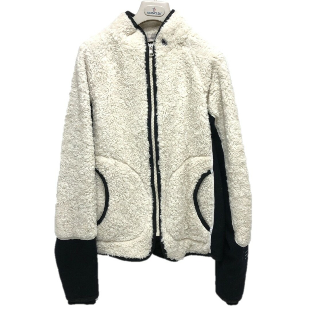 モンクレール MONCLER 7 Moncler Frgmt Hiroshi Fujiwara コレクション オフホワイト ロゴ ジップアップ ボア ジャケット ポリエステル ホワイト