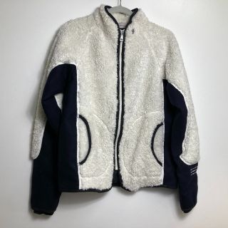 モンクレール(MONCLER)のモンクレール MONCLER 7 Moncler Frgmt Hiroshi Fujiwara コレクション オフホワイト ロゴ ジップアップ ボア ジャケット ポリエステル ホワイト(マウンテンパーカー)