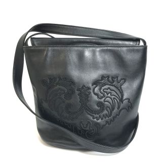 GUCCI グッチ インターロッキング ロゴ型押し クロコ ショルダーバッグ