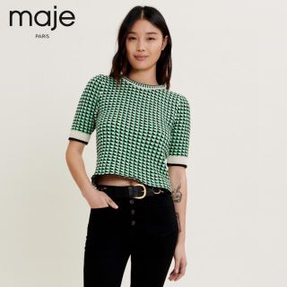 マージュ(maje)の❤️maje2022新作　新品　グリーンカットソー　綺麗上品(カットソー(半袖/袖なし))