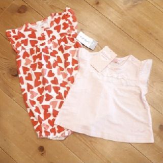 カーターズ(carter's)の★carter's 12m ｶﾊﾞｰｵｰﾙ＆bebe Tｼｬﾂ★(カバーオール)