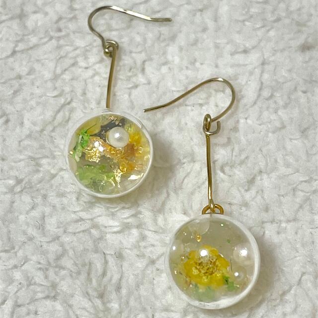 【❤️一点物❤️】フラワーパールピアス ハンドメイドのアクセサリー(ピアス)の商品写真