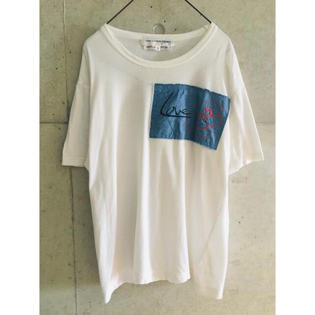 COMME des GARCONS(コムデギャルソン)の【★激希少★メンズM】コムデギャルソンシャツ LOVE パッチワーク Tシャツ メンズのトップス(Tシャツ/カットソー(半袖/袖なし))の商品写真