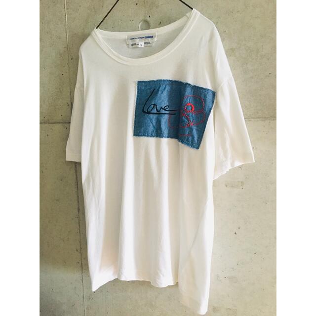 COMME des GARCONS(コムデギャルソン)の【★激希少★メンズM】コムデギャルソンシャツ LOVE パッチワーク Tシャツ メンズのトップス(Tシャツ/カットソー(半袖/袖なし))の商品写真