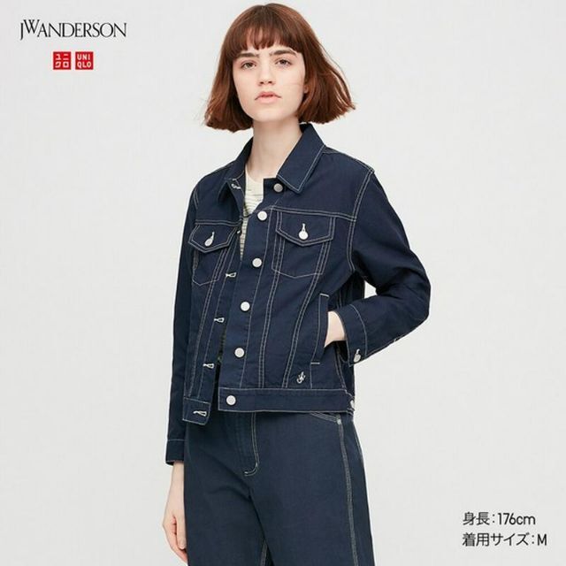 UNIQLO(ユニクロ)の[ユニクロ　JWコラボ]　トラッカージャケット（ネイビー） レディースのジャケット/アウター(ブルゾン)の商品写真