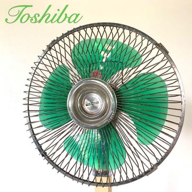 ●四角いレトロ扇風機●TOSHIBA 東芝 F-014B ヴィンテージ　ジャンク