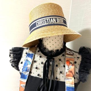 「ディオールDIORRESORT ストロー ハット 麦わら帽子 57」に近い