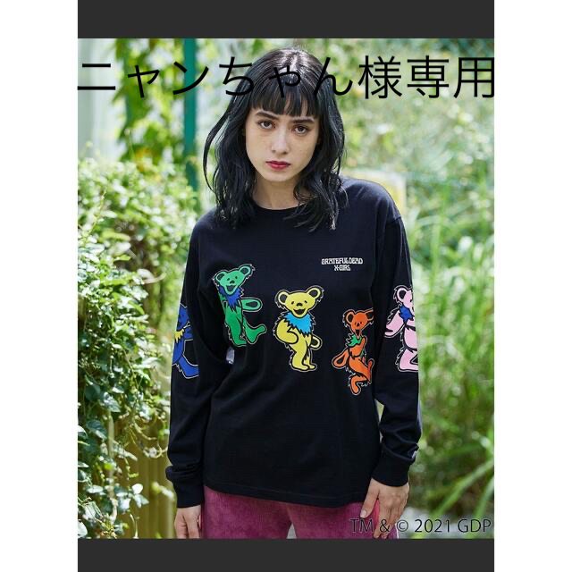 X-girl(エックスガール)のX-girl × GRATEFUL DEAD BEAR L/S TEE レディースのトップス(シャツ/ブラウス(長袖/七分))の商品写真