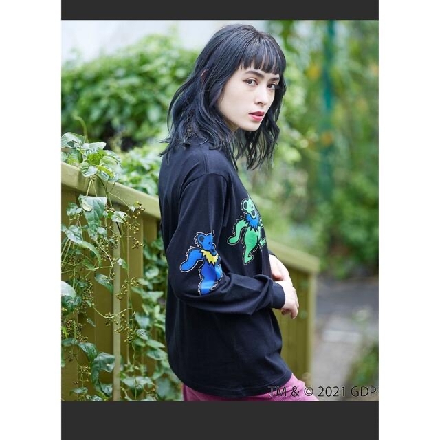 X-girl(エックスガール)のX-girl × GRATEFUL DEAD BEAR L/S TEE レディースのトップス(シャツ/ブラウス(長袖/七分))の商品写真