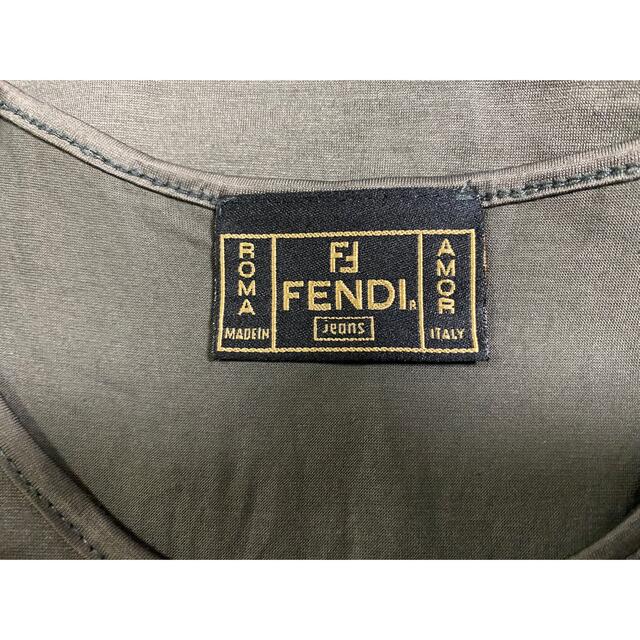 FENDI(フェンディ)のフェンディ　幾何学模様ノースリーブカットソー（実家保管品） レディースのトップス(カットソー(半袖/袖なし))の商品写真