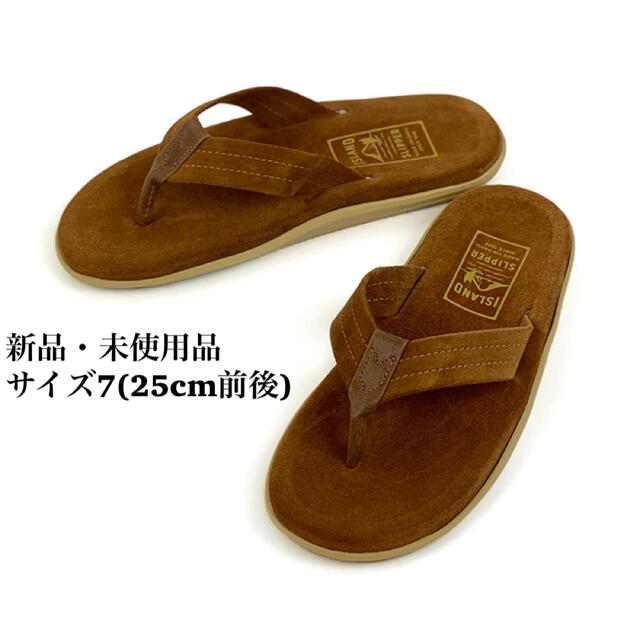 メンズISLAND SLIPPER アイランドスリッパ サンダル ブラウンスエード