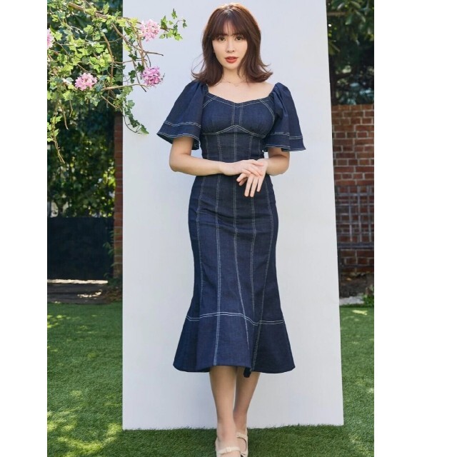 レディース 【定価以下】herlipto Volume Sleeve Day Dress 直販正本