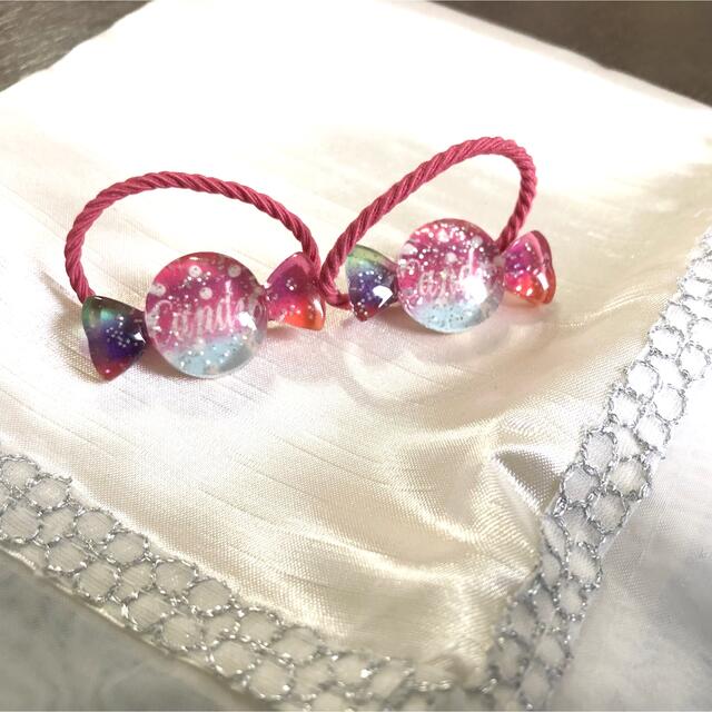 新品　ヘアゴム　韓国　ゆめかわ　キラキラ　キッズアクセサリー　キャンディー キッズ/ベビー/マタニティのこども用ファッション小物(その他)の商品写真